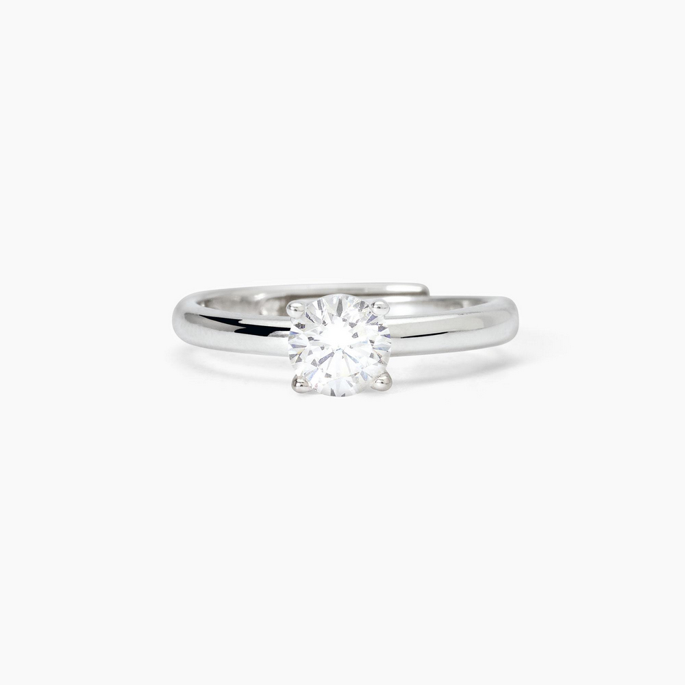 anello-mabina-donna-solitario-con-zircone-bianco-523397.bmp Anello Regolabile Solitario 6.5mm in Argento Donna Mabina - immagine 1