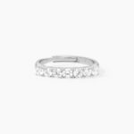 Anello Veretta in Argento con Zirconi Bianchi Donna Mabina