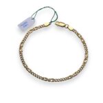 Bracciale Oro Giallo 18Kt Groumette Alternata Uomo
