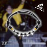 Bracciale VASCO ROSSI in Cotone Cerato e Conchiglie in Argento 925 Dodo Mariani