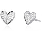 Orecchini a Lobo Cuore con Zirconi Donna Mabina