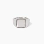 Anello in Argento Rodiato Quadrato Chevalier Uomo Mabina