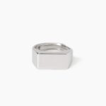 Anello in Argento Rodiato Rettangolare Chevalier Uomo Mabina