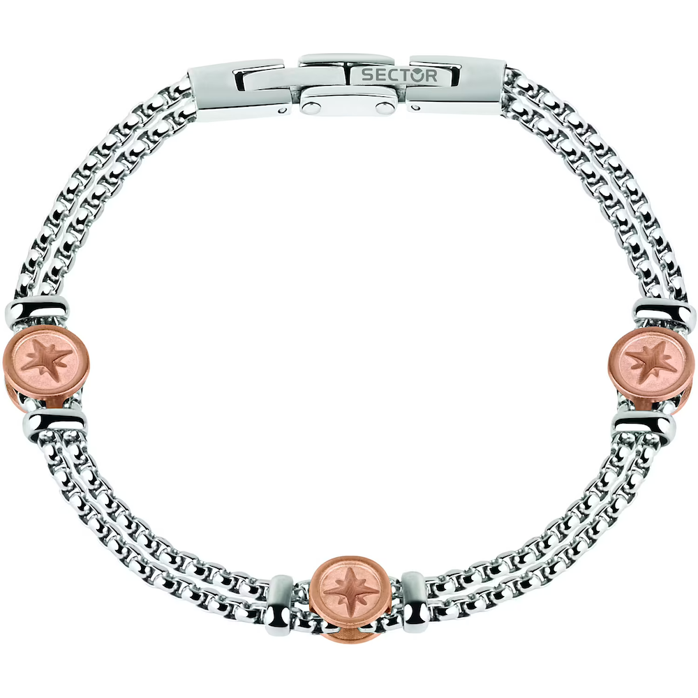 Bracciale-doppio-maglia-veneta-con-rosa-dei-venti-rose-idea-regalo-per-lui-sector-marine-SADQ35-.png Bracciale Doppio Maglia Veneta con Rosa dei Venti Rosè Uomo Sector Marine - immagine 1