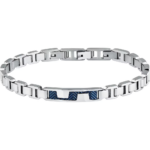 Bracciale in Acciaio con Dettaglio Blu Uomo Sector Premium