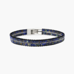 Bracciale in Acciaio e Cordino con Lapis Sintetico Uomo Kidult