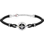 Bracciale Corda Nautica con Rosa dei Venti Centrale Uomo Sector