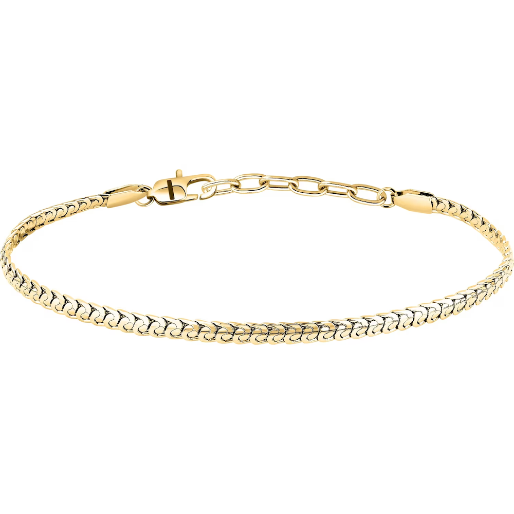 Bracciale-sector-uomo-dorato-in-acciaio-sector-SZS150.png Bracciale in Acciaio Dorato Maglia Uomo Sector - immagine 1