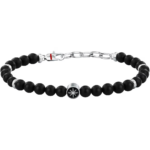 Bracciale con Sfere in Agata Nera Uomo Sector