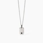 Collana in Argento Piastrina Ottagonale Uomo Mabina