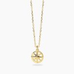 Collana in Argento Dorato Rosa dei Venti Uomo Mabina