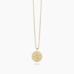 Collana Dorata con Ciondolo Occhio in Zirconi Donna Mabina