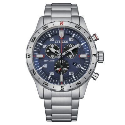 Orologio uomo crono citizen blu idea regalo per lui AT2520 89L