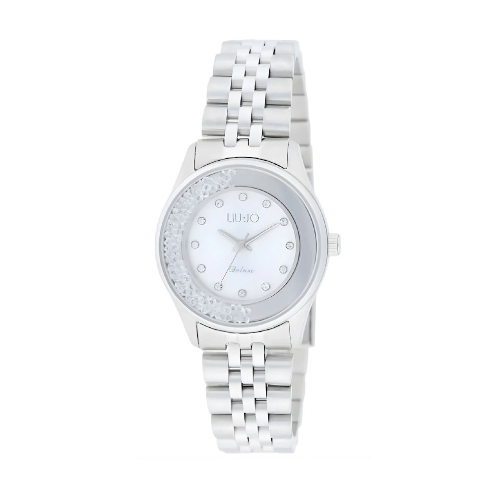 Orologio silver donna maglia jubilee liu jo idea regalo per lei TLJ2658 liu jo collezione Elvy Orologio Solo Tempo Silver Jubilee con Pietre Donna Liujo Elvy TLJ2658 - immagine 1