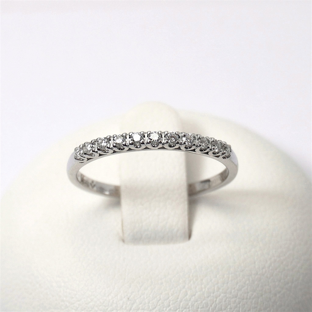 11 veretta oro bianco e diamanti giorgio visconti prezzo gioielli donna ab preziosi balzano gioielleria bari AB15980A Anello Veretta di Diamanti 0.11ct Giorgio Visconti - immagine 1
