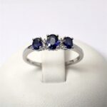 Anello Trilogy di Zaffiri Blu Giorgio Visconti
