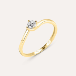 Anello Valentino Solitario con Zircone 4mm in Oro Giallo 9kt Stroili Claire