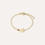Bracciale Forzatina con Fiore in Oro Giallo 9kt Stroili Mon Petit
