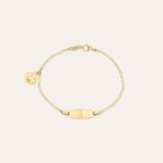Bracciale Groumette con Targhetta e Ciondolo Oro Giallo 9kt Bimbo Stroili Holy