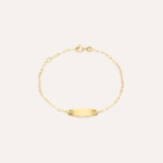 Bracciale Maglia Lumina con Targhetta in Oro Giallo 9kt Bimbo Stroili Holy