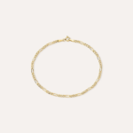 Bracciale Maglia Alternata 1/3 in Oro Giallo 9kt Stroil L'homme Or