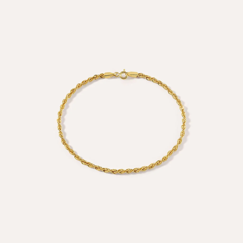 Bracciale maglia corda oro giallo 9kt idea regalo stroili oro 1433121