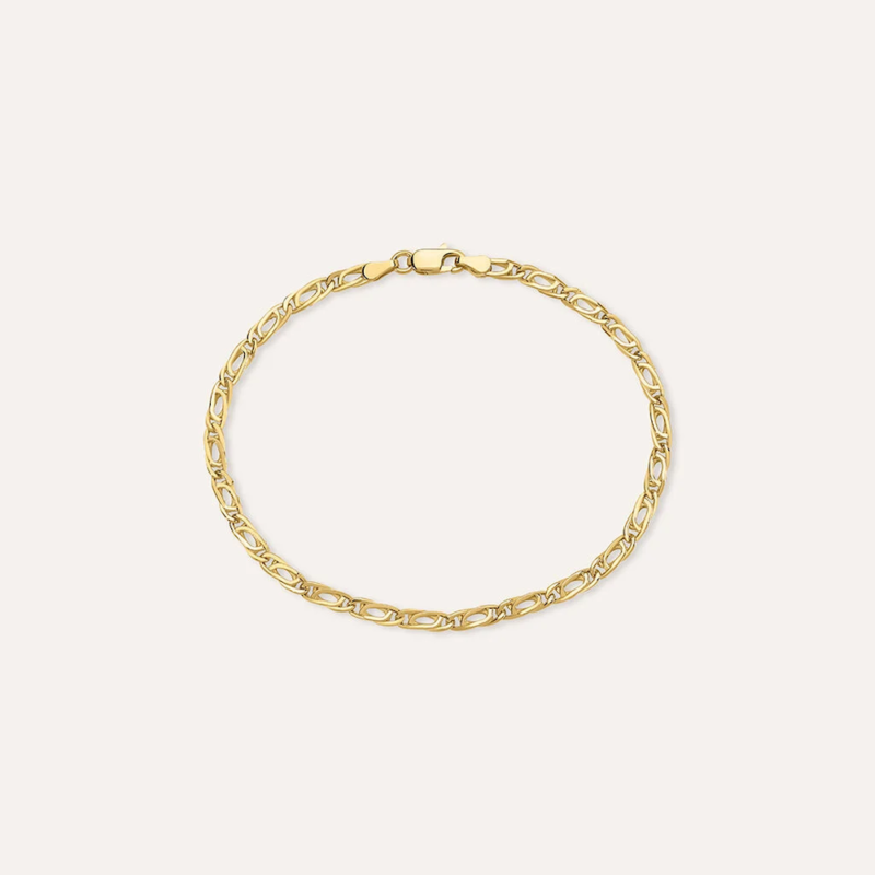 Bracciale oro giallo 9kt ragazzo occhio di pernice idea regalo stroili oro 1412934