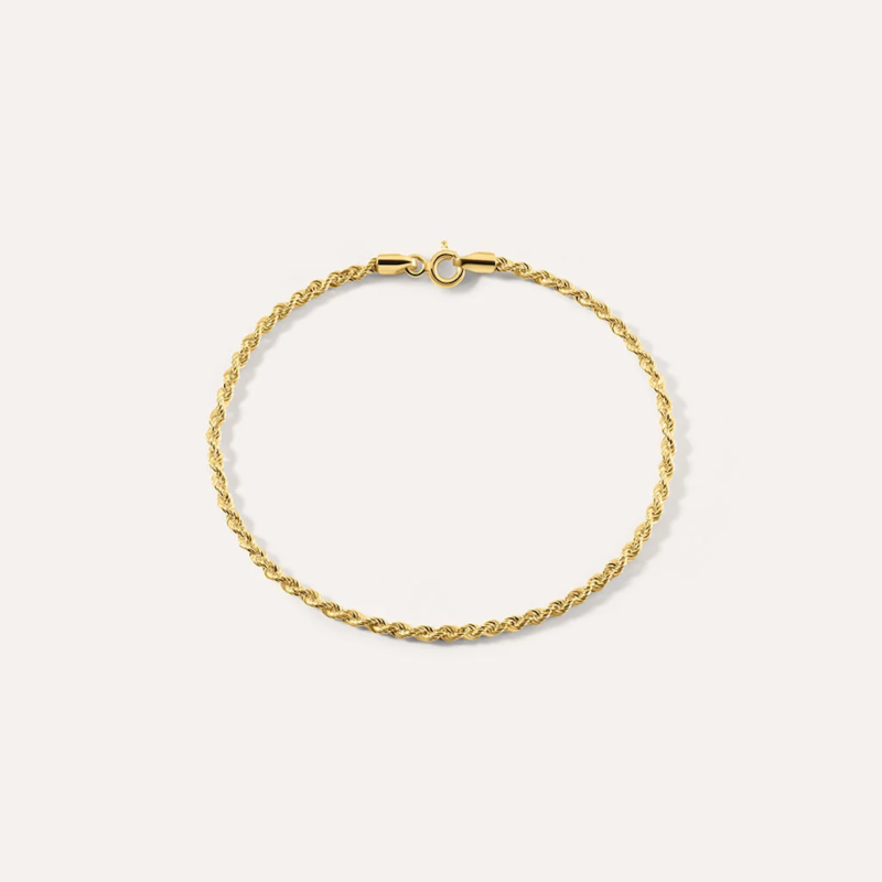 Bracciale sottile maglia fune idea regalo per donna e uomo in oro giallo 9kt stroili oro 1435193