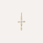 Ciondolo Croce con Zirconi in Oro Giallo 9kt  Stroili Holy