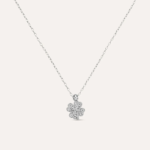 Collana Quadrifoglio in Zirconi Bianchi Oro Bianco 9kt Stroili Claire