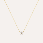 Collana Fiore di Perle e Zircone in Oro Giallo 9kt Stroili Gabrielle