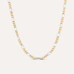 Collana Maglia Figaro in Oro Bicolore 9kt 50cm Stroili L'homme Or