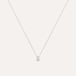 Collana Punto Luce in Zircone Bianco 3mm Oro Bianco 9kt Stroili Claire