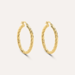 Orecchini Cerchio Intrecciato in Oro Giallo 9kt Stroili Toujours