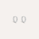 Orecchini Cerchietto con Zirconi in Oro Bianco 9kt Stroili Toujours