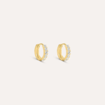 Orecchini Cerchietto con Zirconi in Oro Giallo 9kt Stroili Toujours