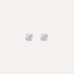Orecchini Punto Luce Zircone 4mm in Oro Bianco 9kt Stroili Claire