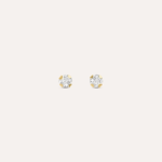 Orecchini Punto Luce Zircone Bianco 2mm Oro Giallo 9kt Stroili Bon Ton