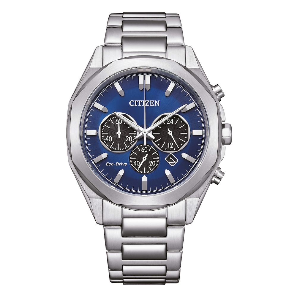 Orologio crono citizen blu uomo idea regalo per lui CA4590-81L Orologio Eco Drive Crono Blu Uomo Citizen Metropolitan CA4590-81L - immagine 1