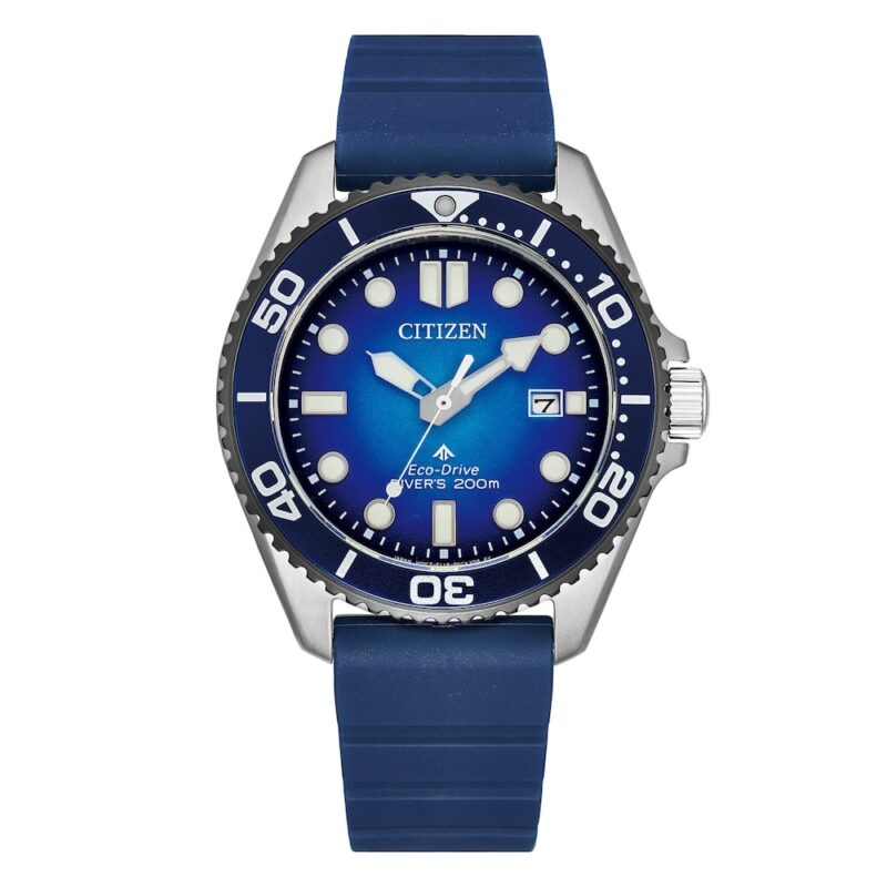 Orologio divers 200m professionale per sub con cinturino in gomma blu citizen promaster BN0267 04L